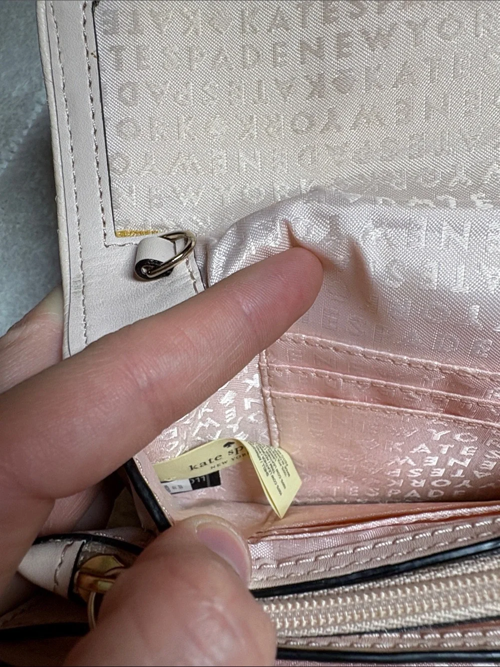 Kate Spade Pink Leather Flap Wallet